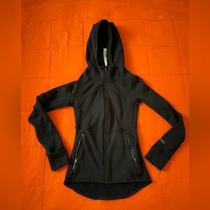 Lululemon Jackets Hoodie Womens 2 Black Glyde Along Softshell